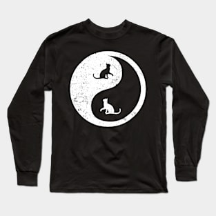 Cat Ying Yang Long Sleeve T-Shirt